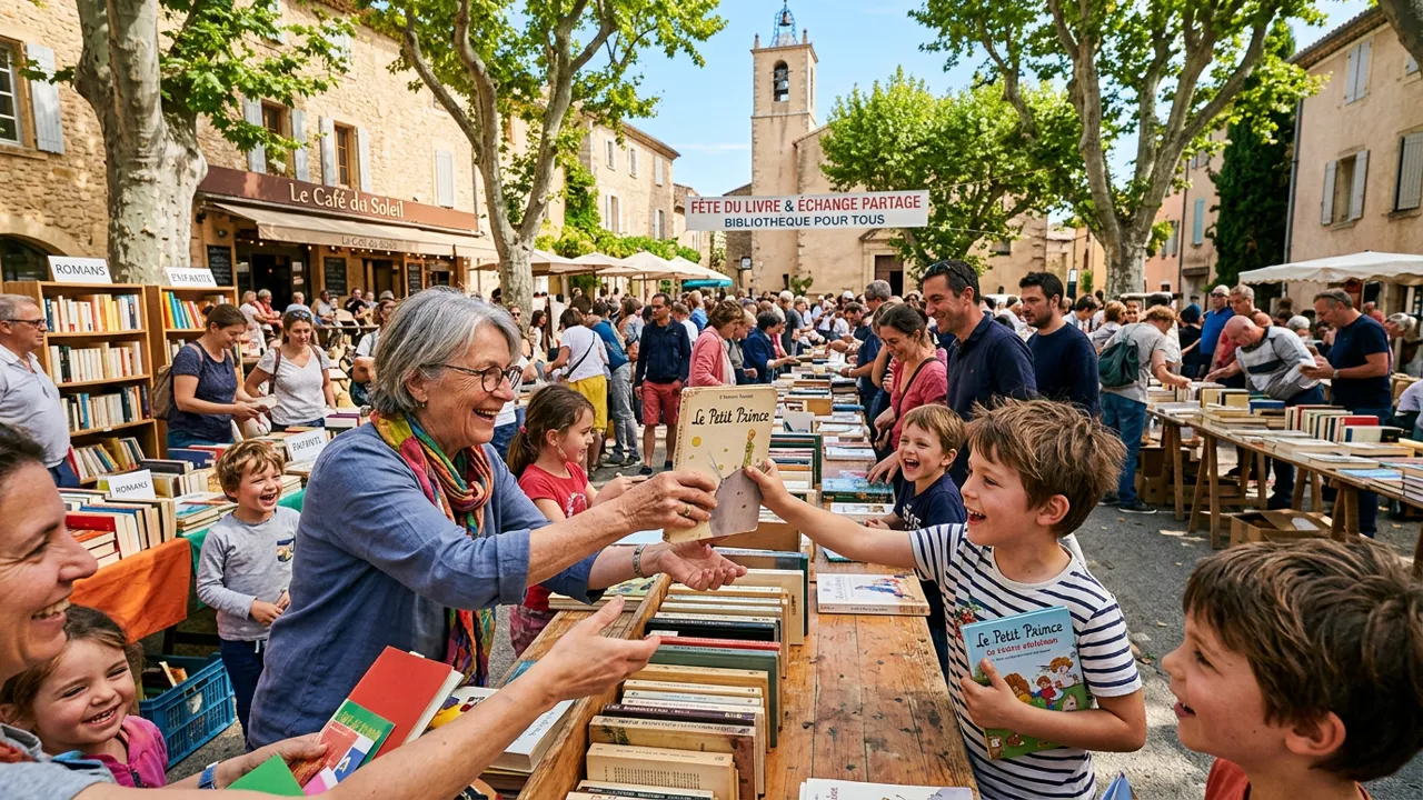 Action communautaire et partage gratuit de livres entre habitants de Mudaison
